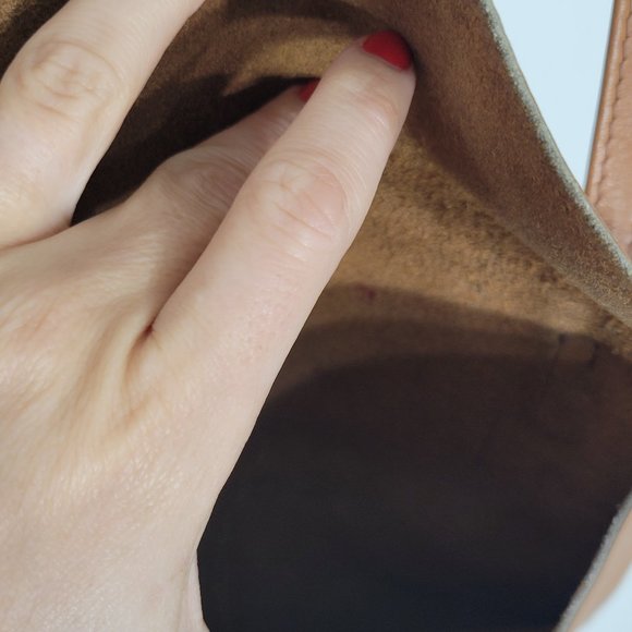 Bohemian Tan Leather Crossbody Envelope Button Slim Strap Shoulder Bag Hipster - Picture 5 of 10